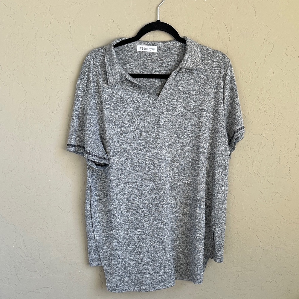 V1dnery heathers‎ gray collared shirt size 2XL women’s